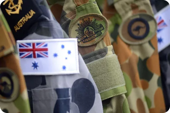 Australian veteran service uniforms representing the Aculeus community